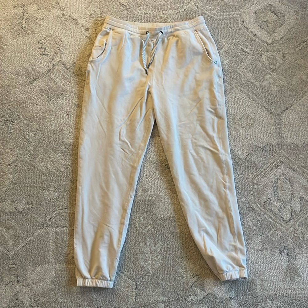 Vuori Laguna cream drawstring lounge pant joggers size small